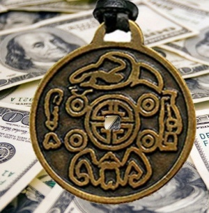 um amuleto de boa sorte e riqueza